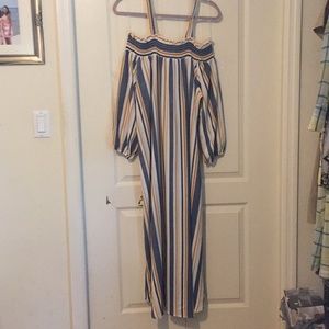 Long sleeve dress with smocking